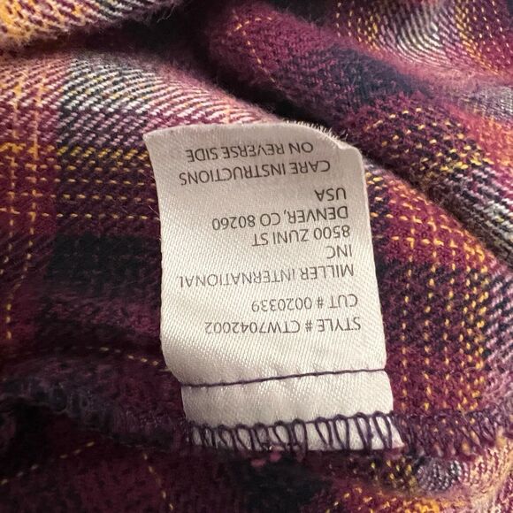 Cruel Girl‎ Women's XXL Pearl Snap Maroon Long Sleeve Flannel - Picture 5 of 7